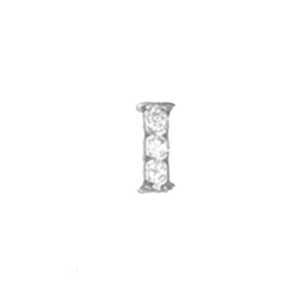 Origami Owl Letter I In Silver Tone Embellished With Crystals